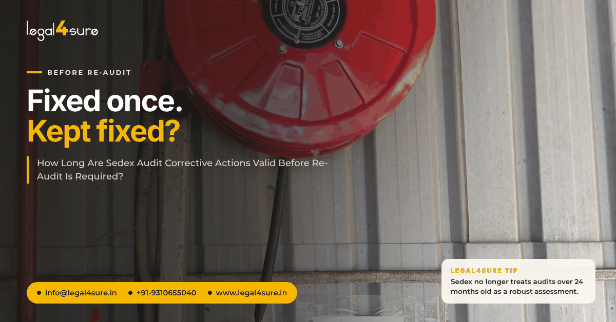 How Long Are Sedex Corrective Actions Valid Before Re-Audit Is Required? 1 Legal4Sure 08 Corrective Action Validity Banner21