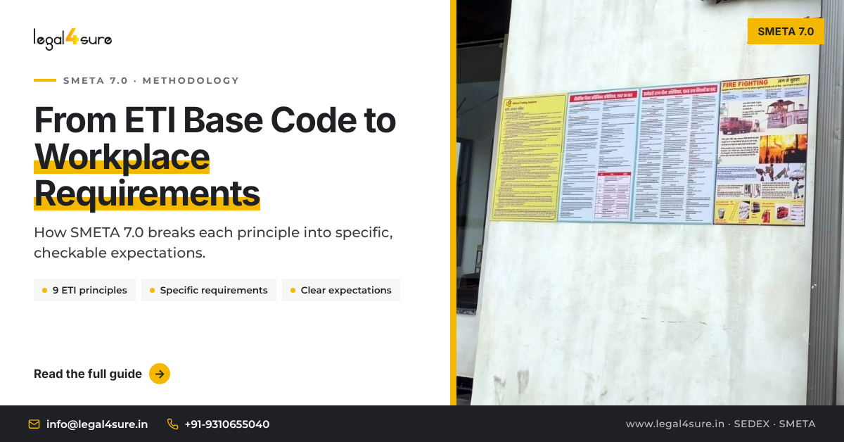 Factory safety posters – SMETA 7.0 turns ETI Base Code into clear workplace requirements by legal4sure